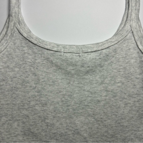 Garage Ribbed Scoop Cropped Cami in Grey - Picture 7 of 9